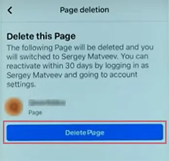 Delete Page option