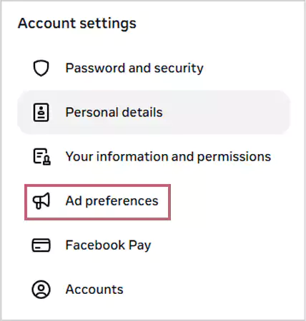 Head over to Ad preferences