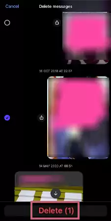 Click on the Delete 1 option