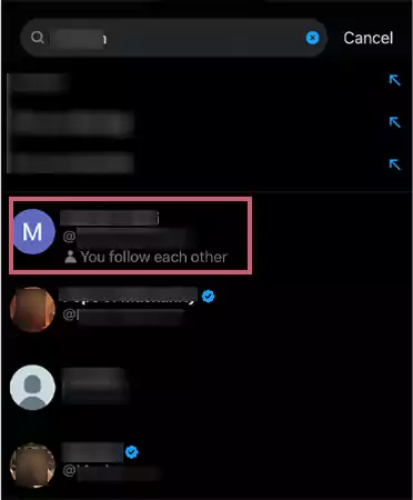 Hit the username of your friend