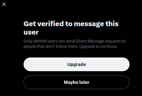 Need verification to send messages across the platform