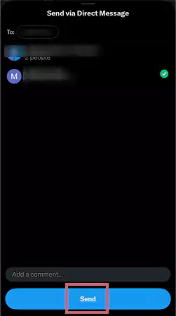 Once done hit Send