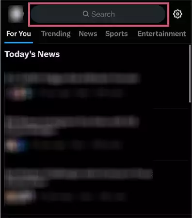 Press on the Search Bar and type in their username