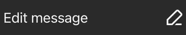 The edit message feature