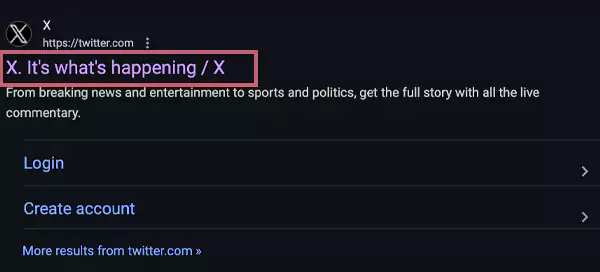 Go to the 𝕏 formerly known as Twitter platform