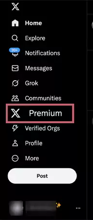 Hit the 𝕏 Premium Tab