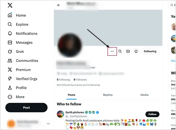 Click on the three-dot icon