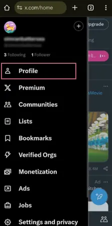 Go to your profile