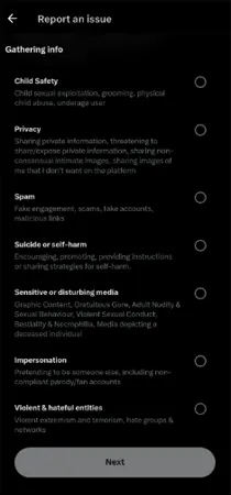 Report an issue