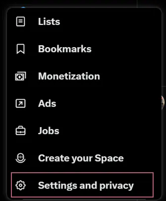Tap on Settings and Privacy