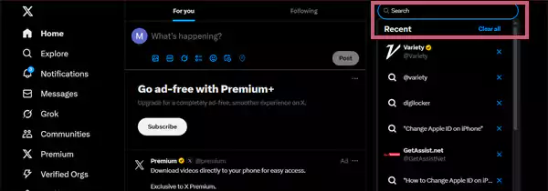 Twitter Search Functionality