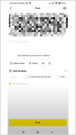 Add title and caption for post on Lemon8