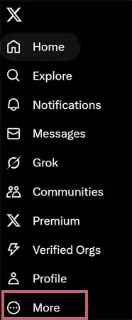 Click on the More option