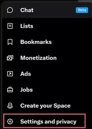Head over to the Settings and privacy option