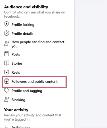 Select Followers and Public Content