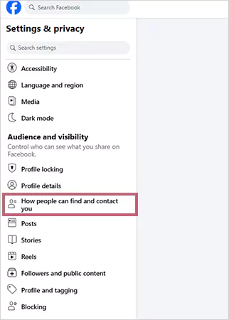 Select How People Find and Contact Youu