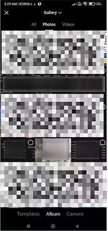 Select pictures from the gallery for Lemon8