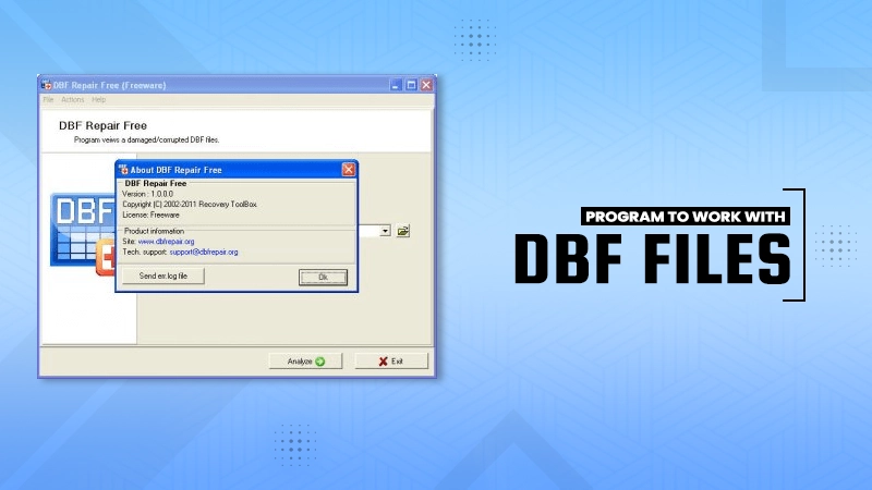 program to work with dbf files