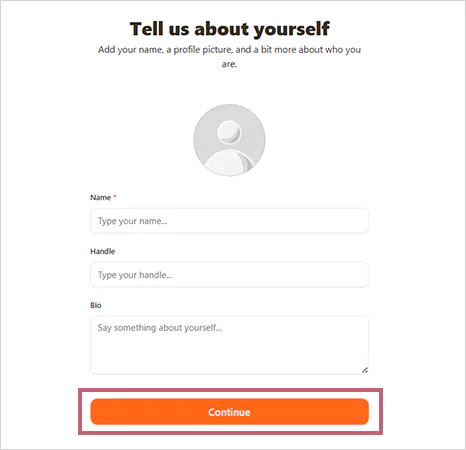 Setting Up Profile