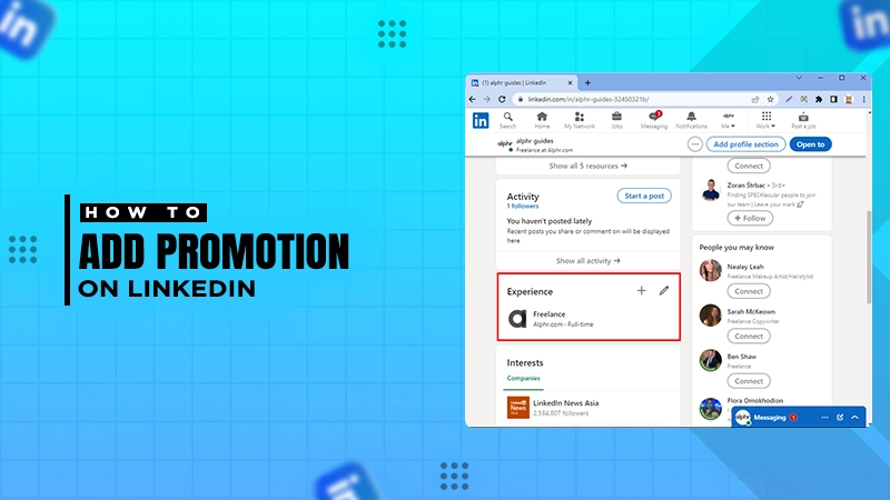 how to add promotion on linkedin