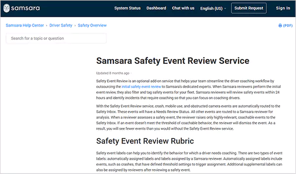 Samsaras Safety Review