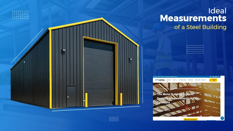 ideal measurements of steel building