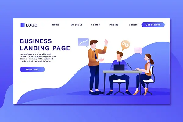 Landing page example