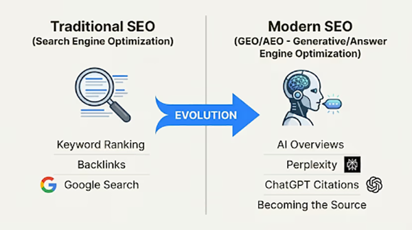 Traditional SEO to AIO Evolution