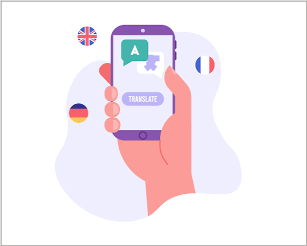 Image of a translation application on a mobile screen.